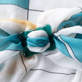 Shirt buckle + Scarf holder | Teal transparent