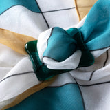 Shirt buckle + Scarf holder | Teal transparent