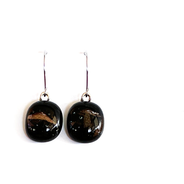 Elegant | Black + Gold - Drop earrings