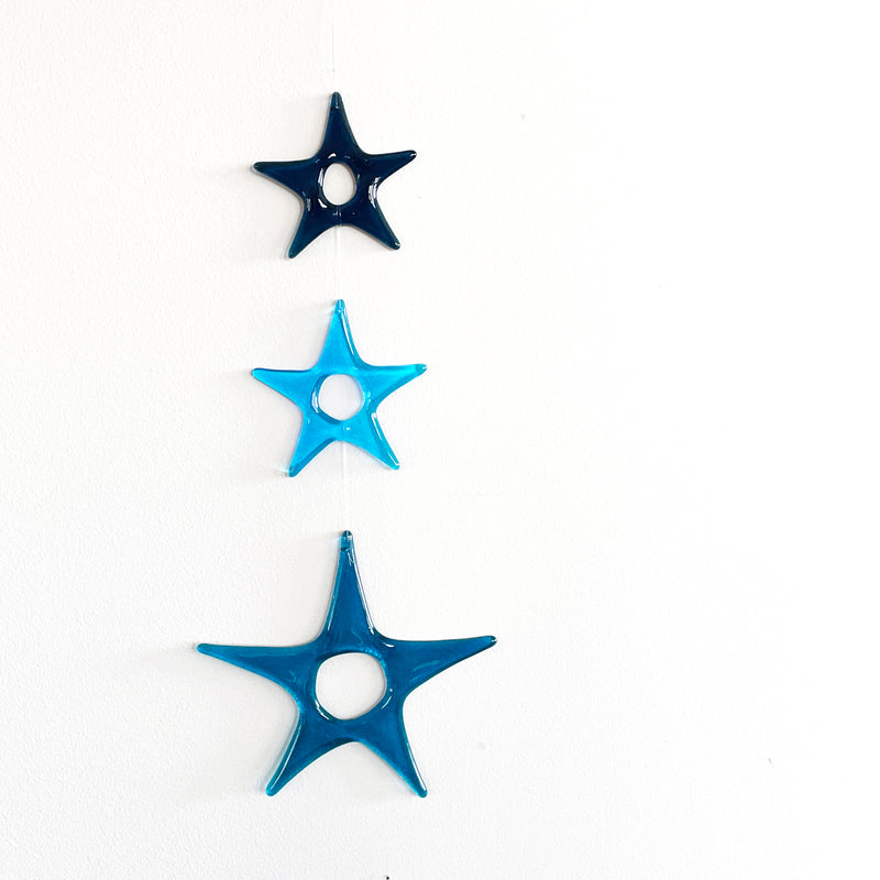 Christmas Star Mobile | Stars in shades of blue