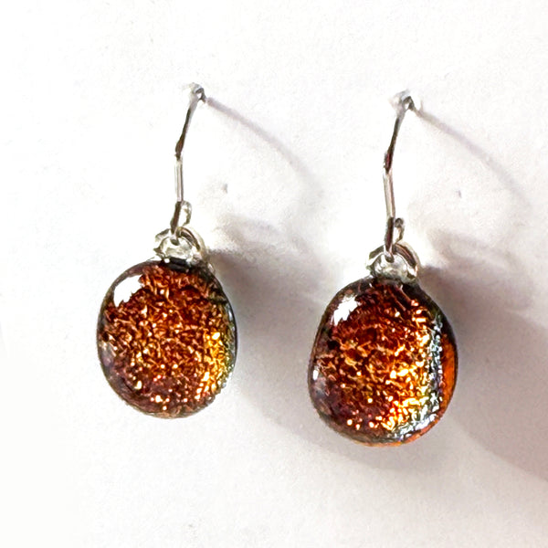 Dichro | Rust drop earrings