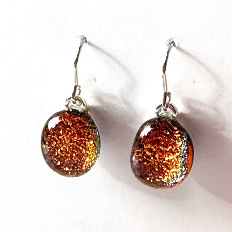 Dichro | Rust drop earrings