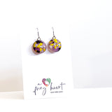 Colour Mix | Purple - drop earrings