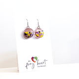 Colour Mix | Purple - drop earrings