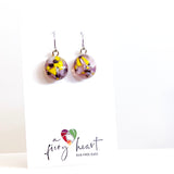 Colour Mix | Purple - drop earrings