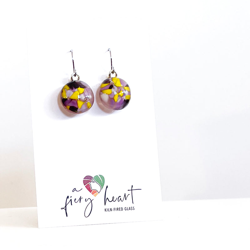 Colour Mix | Purple - drop earrings