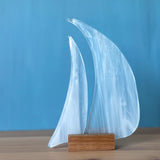 Harbour cruising | White Sailboat - Large