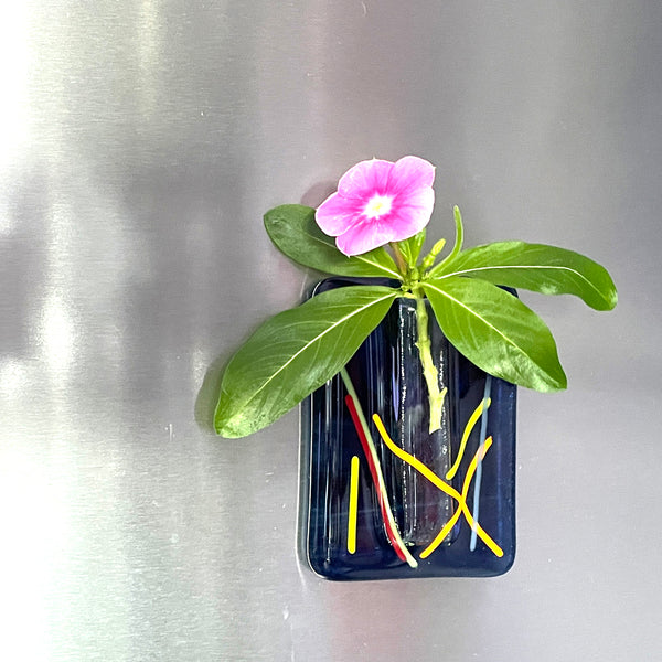 Small Magnetic bud vase | Bold stripes