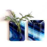 Tiny magnetic vase | Blue swirls