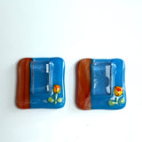 Tiny magnetic vase | Brown + Blue