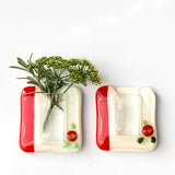 Tiny magnetic vase | Red + White