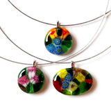Millefiori | Flower Pendants + earrings