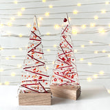 Table-top Ornament | Sprinkled Christmas Tree - red