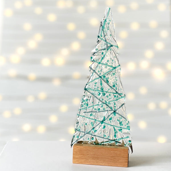Table-top Ornament | Sprinkled Christmas Tree - Teal