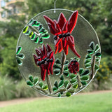 Circle Suncatcher | Sturt Desert Pea - Small