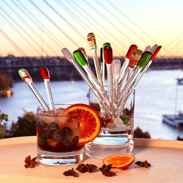 Swizzle sticks | Christmas colours, Set of 4