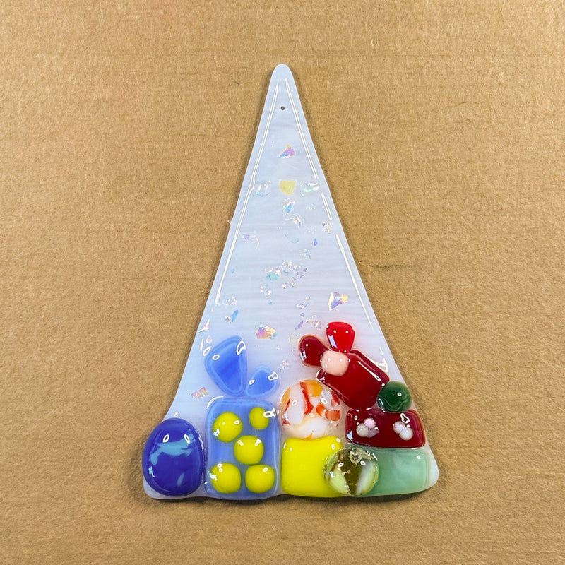 Christmas Ornament | White Christmas Tree with presents