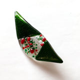 Brooch | Green + Red