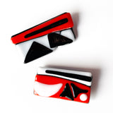 Brooch | Black Red White