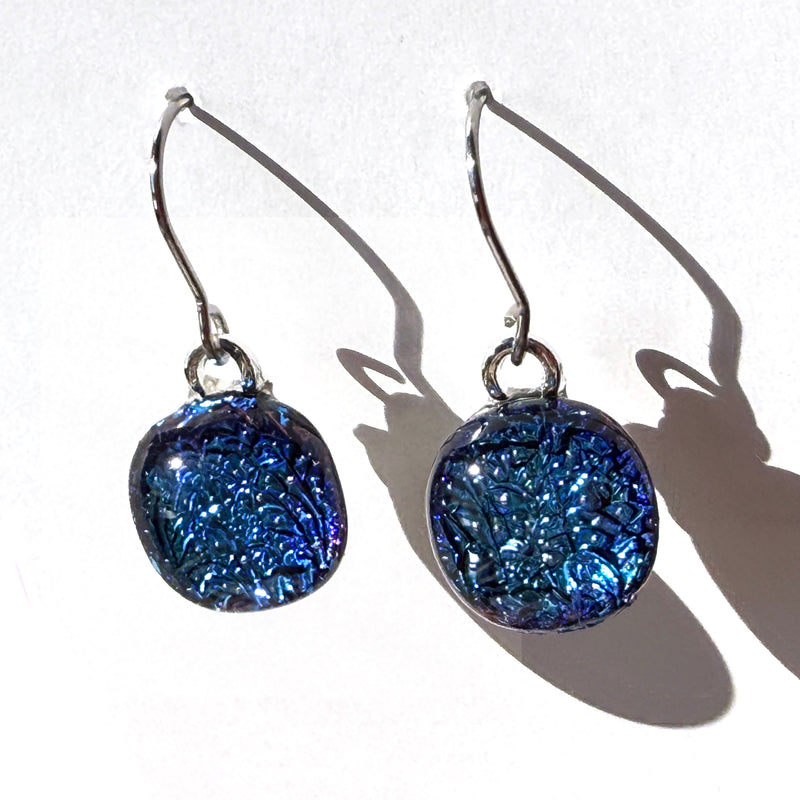 Dichro | Blue drop earrings