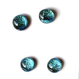 Dichro | Medium blue stud earrings