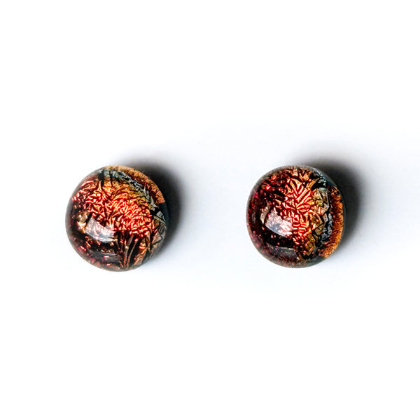 Dichro | Rust stud earrings