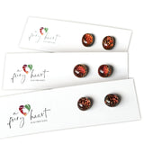 Dichro | Rust stud earrings