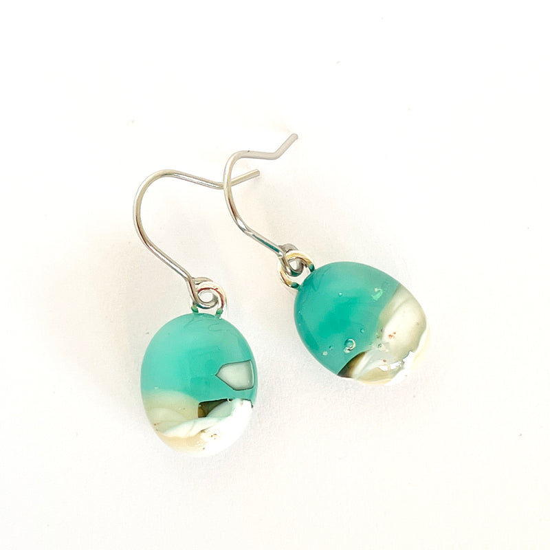 Ocean Essence | Emerald sea drop earrings