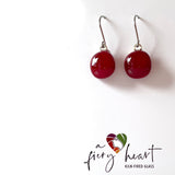 Elegant | Cherry red - Drop earrings