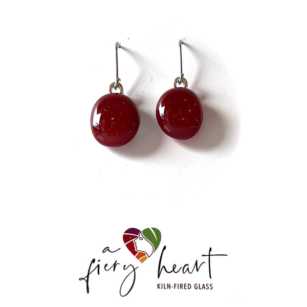 Elegant | Cherry red - Drop earrings