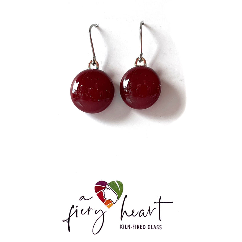 Elegant | Cherry red - Drop earrings