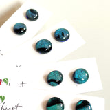 Dichro | Shimmering Teal stud earrings