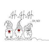 Glass Pebble Card | Ho Ho Ho, oh no!