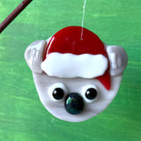 Christmas Ornament | Koala with Santa Hat