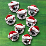 Christmas Ornament | Koala with Santa Hat