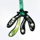 Mistletoe ornament, fused glass