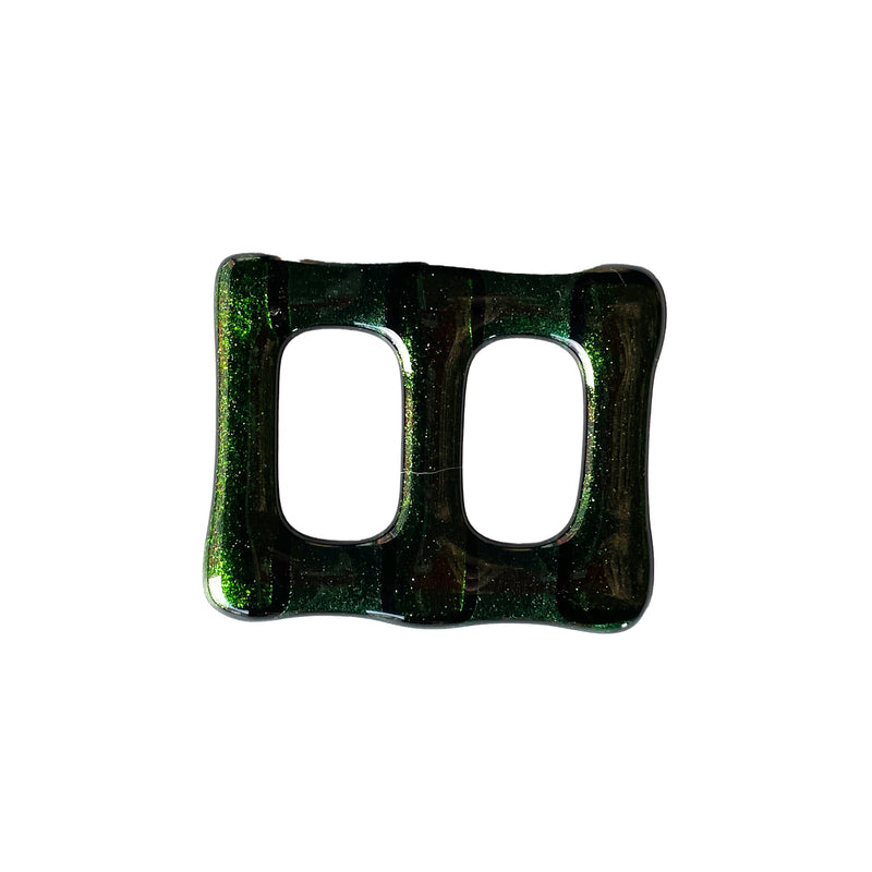 Shirt buckle + Scarf holder | Dark Shimmering Green