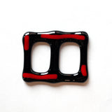 Scarf holder + Shirt Buckle | Abstract black