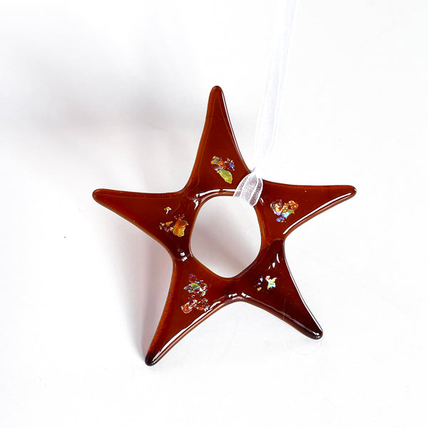 Christmas Ornament | Dark Amber Star