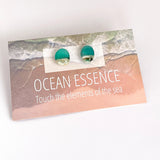 Ocean Essence | Emerald sea stud earrings