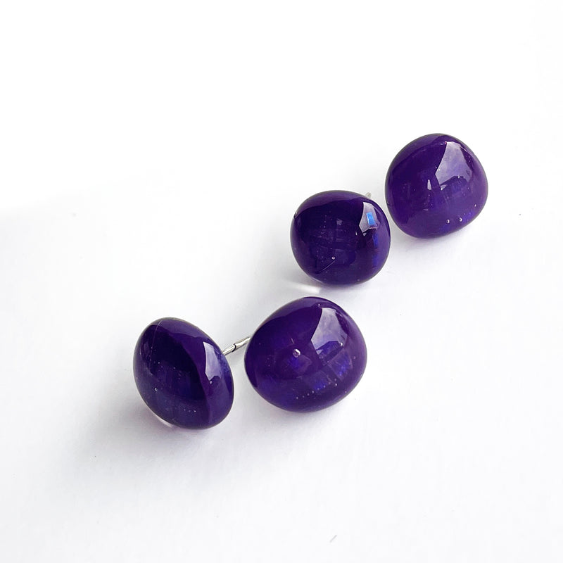 Dichro | Purple stud earrings