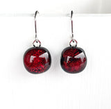 Dichro | Red drop earrings