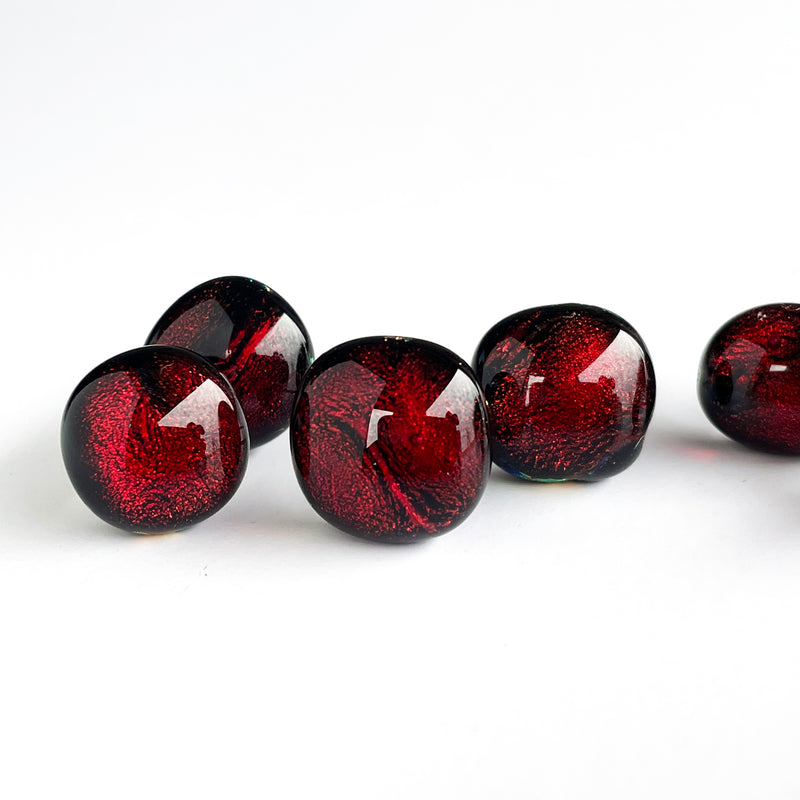 Dichro | Red stud earrings