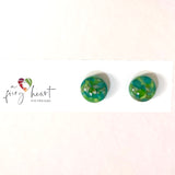 Colour Mix | Green - Stud earrings