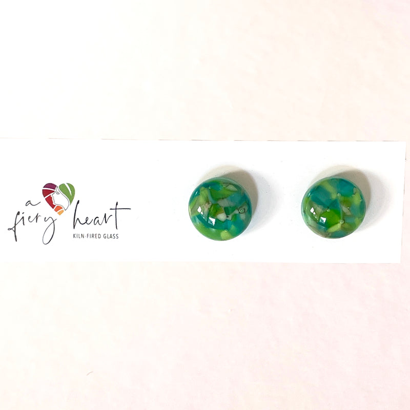 Colour Mix | Green - Stud earrings