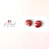 Colour Mix | Red - Stud earrings