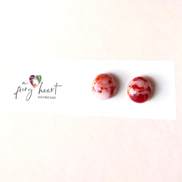 Colour Mix | Red - Stud earrings