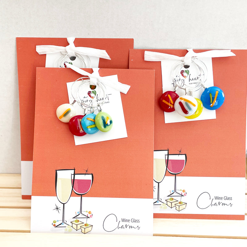 Wine glass charms  | Small Stripes