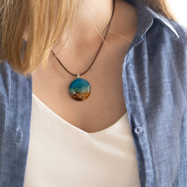 Wear a Coastal Lagoon necklace and remember times spent at the beach