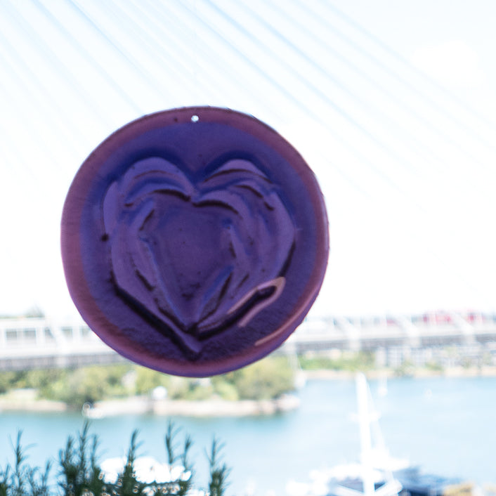 Kiln-carved Suncatcher | Purple heart